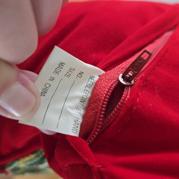 Needlepoint Christmas Pillow Santa St. Nick Delivering Presents - Picture 5 of 8